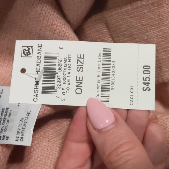 NWT Cashmere Chapter Club Luxury Winter Headband Hat Baby Barbie Pastel Pink - Picture 6 of 10